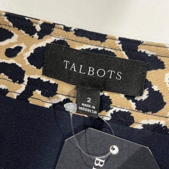 Talbots Abstract Cheetah Canvas A-Line Skirt - Picture 7 of 8